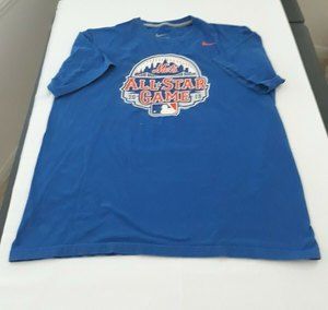Official MLB/Nike Mets All Star 2013 Game Large T Shirt Adult Unisex Blue Logo